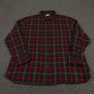 Carbon2cobalt Shirt Mens 2XL Red Plaid Flannel Button Front Long Sleeve Casual